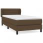 Preview: Boxspringbett mit Matratze Dunkelbraun 80x200 cm Stoff