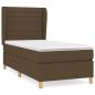 Preview: Boxspringbett mit Matratze Dunkelbraun 90x200 cm Stoff