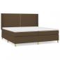 Preview: Boxspringbett mit Matratze Dunkelbraun 200x200 cm Stoff