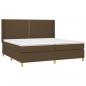 Preview: Boxspringbett mit Matratze Dunkelbraun 200x200 cm Stoff