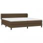 Preview: Boxspringbett mit Matratze Dunkelbraun 200x200 cm Stoff