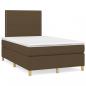 Preview: Boxspringbett mit Matratze Dunkelbraun 120x200 cm Stoff