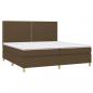 Preview: Boxspringbett mit Matratze Dunkelbraun 200x200 cm Stoff