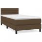 Preview: Boxspringbett mit Matratze Dunkelbraun 80x200 cm Stoff