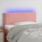 Preview: ARDEBO.de - LED Kopfteil Rosa 80x5x78/88 cm Samt