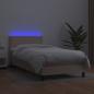 Preview: Boxspringbett mit Matratze & LED Cappuccino-Braun 90x200cm