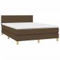 Preview: Boxspringbett mit Matratze Dunkelbraun 140x190 cm Stoff