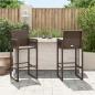 Preview: Garten-Barhocker 2 Stk. Braun Poly Rattan