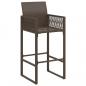 Preview: Garten-Barhocker 2 Stk. Braun Poly Rattan