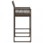 Preview: Garten-Barhocker 2 Stk. Braun Poly Rattan