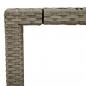 Preview: Gartentisch mit Glasplatte Hellgrau 150x90x75 cm Poly Rattan