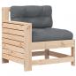 Preview: Gartensofa mit Armlehne und Kissen Massivholz Kiefer