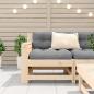 Preview: Gartensofa mit Armlehne und Kissen Massivholz Kiefer