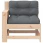 Preview: Gartensofa mit Armlehne und Kissen Massivholz Kiefer