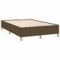 Preview: Boxspringbett mit Matratze & LED Dunkelbraun 120x190 cm Stoff