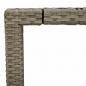 Preview: Gartentisch mit Glasplatte Hellgrau 190x90x75 cm Poly Rattan