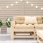 Preview: Gartensofa mit Armlehne und Kissen Massivholz Kiefer