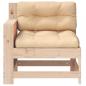 Preview: Gartensofa mit Armlehne und Kissen Massivholz Kiefer