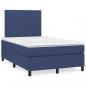 Preview: ARDEBO.de - Boxspringbett mit Matratze & LED Blau 120x190 cm Stoff