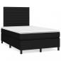 Preview: ARDEBO.de - Boxspringbett mit Matratze & LED Schwarz 120x190 cm Stoff