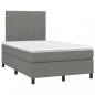 Preview: Boxspringbett mit Matratze & LED Dunkelgrau 120x190 cm Stoff