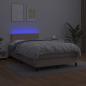 Preview: Boxspringbett mit Matratze & LED Cappuccino-Braun 120x190 cm