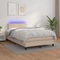 Preview: Boxspringbett mit Matratze & LED Cappuccino-Braun 120x190 cm