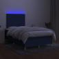 Preview: Boxspringbett mit Matratze & LED Blau 120x190 cm Stoff