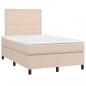 Preview: Boxspringbett mit Matratze & LED Cappuccino-Braun 120x190 cm