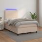 Preview: Boxspringbett mit Matratze & LED Cappuccino-Braun 120x190 cm