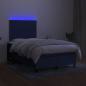 Preview: Boxspringbett mit Matratze & LED Blau 120x190 cm Stoff