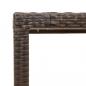 Preview: Gartentisch mit Glasplatte Braun 90x90x75 cm Poly Rattan