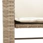 Preview: Gartensofa 2-Sitzer mit Tisch und Hockern Beige Poly Rattan