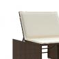 Preview: Sonnenliegen 2 Stk. mit Tisch Braun Poly Rattan