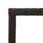 Preview: Gartentisch mit Holzplatte Schwarz 90x90x75 cm Poly Rattan