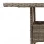 Preview: Gartentisch mit Glasplatte Grau 80x80x75 cm Poly Rattan