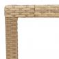 Preview: Gartentisch Beige 90x90x75 cm Poly Rattan Akazienholz