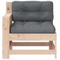 Preview: Gartensofa mit Armlehne und Kissen Massivholz Kiefer