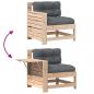 Preview: Gartensofa mit Armlehne und Kissen Massivholz Kiefer