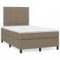 Preview: ARDEBO.de - Boxspringbett mit Matratze & LED Taupe 120x190 cm Stoff