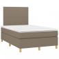 Preview: Boxspringbett mit Matratze & LED Taupe 120x190 cm Stoff