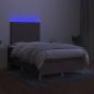 Preview: Boxspringbett mit Matratze & LED Taupe 120x190 cm Stoff