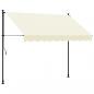 Preview: Markise Einziehbar Creme 250x150 cm Stoff und Stahl