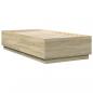 Preview: Bettgestell Sonoma-Eiche 90x190 cm Holzwerkstoff