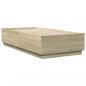 Preview: Bettgestell Sonoma-Eiche 90x190 cm Holzwerkstoff