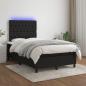 Preview: Boxspringbett mit Matratze & LED Schwarz 120x190 cm Stoff