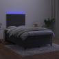 Preview: Boxspringbett mit Matratze & LED Schwarz 120x190 cm Samt