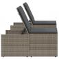 Preview: Sonnenliegen 2 Stk. mit Tisch Grau Poly Rattan