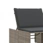 Preview: Sonnenliegen 2 Stk. mit Tisch Grau Poly Rattan