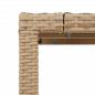 Preview: Gartentisch mit Glasplatte Beige 150x90x75 cm Poly Rattan